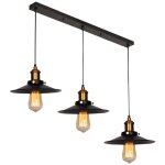 Suspension industrielle vintage luminaire abat - jour 22cm , r�tro lustre en m�tal fer lampe plafonnier ...