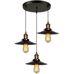 Suspension industrielle vintage luminaire en m�tal fer , r�tro lustre lampe plafonnier corde ajustable ...