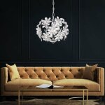 Suspension lampe à suspension feuilles plafonnier suspension design fleur, acrylique, chrome, abat - ... Suspension lampe à suspension feuilles plafonnier suspension design fleur, acrylique, chrome, abat - ...