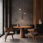 Suspension lampe suspendue lampe salle � manger 3 flammes lampe salon bronze h 120cm