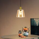 Suspension - lampe de table � manger verre e27 lampe suspendue chambre 1 flamme lampe suspendue vintage ...