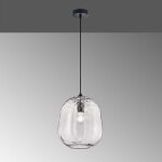 Fischer&honsel - suspension lampe de table  manger suspension verre gris transparent lampe de salle ...