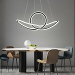 Suspension led, dimmable, lumire de salle  manger, plafonnier led suspendu, tlcommande fonction mmoire ...