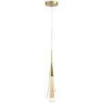 Comely - suspension led, lustre en verre goutte d'eau cr�atif, plafonnier led moderne en verre dor� pour ...