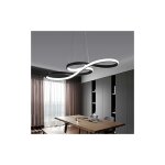 Suspension led noire 58w design note de musique, moderne en acrylique, r�glable pour salle � manger, ...