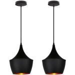 Suspension luminaire contemporain e27 22cm lustre suspension industrielle en mtal luminaire dcor noir ...