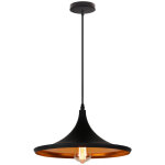 Suspension luminaire contemporain e27 36cm lustre suspension industrielle en m�tal luminaire d�cor noir ...