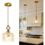 Suspension luminaire en cristal vintage, plafonnier en cristal pour chambre, cuisine, couloir, entr�e ...