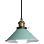 Suspension luminaire industrielle �22 cm , lustre plafonnier vintage abat - jour e27 ampoules en m�tal ...