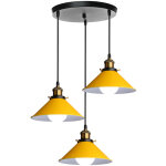 Suspension luminaire industrielle 3 lumi�re plafonniers design edison m�tal lustre suspension avec support ...