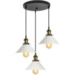 Suspension luminaire industrielle vintage en m�tal fer , r�tro lustre lampe plafonnier corde ajustable ...