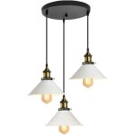 Suspension luminaire industrielle vintage en m�tal fer , r�tro lustre lampe plafonnier corde ajustable ...
