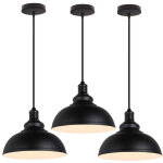 Suspension luminaire industrielle vintage r�tro e27 29cm plafonnier lustre abat - jour m�tal - 3pcs