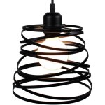 Suspension luminaire d'intrieur de 20cm lustre rtro en mtal pour salon cuisine noir