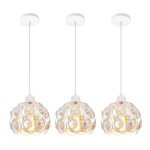 Suspension luminaire moderne lustre plafonnier abat - jour cristal lampe � suspension int�rieur �20cm ...