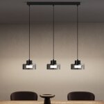 Suspension luminaire plafonnier lustre chambre salon trois temp�ratures de couleur hauteur r�glable �clairage ...