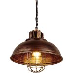 Suspension luminaire rtro lampe  suspension en fer mtallique plafonnier vintage d'intrieur bronze ...