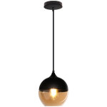 Suspension luminaire vintage industriel lustre suspension abat - jour en verre lustre plafonnier noir ...