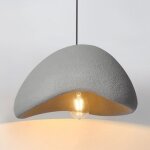 Suspension luminaire vintage cr�ativit�, ciment abat - jour d�coration lustre e27 gris plafonnier pour ...