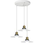 Suspension luminaire vintage m�tal �22cm - edison 3 t�tes - style industriel pour cuisine salon salle ...