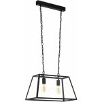 Eglo - suspension lumineuse en verre suspension design noir �clairage de salle � manger de style industriel ...