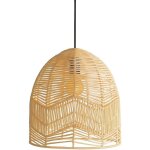 Suspension en osier  norma  - �45cm - e27 - noir boho chic