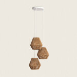 Efectoled - suspension papier tress trilla 3 spots brun