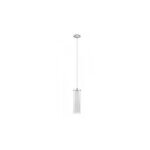 Suspension pinto chrome transparent and white glass 89832