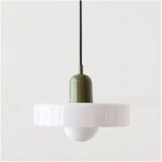 Suspension de plafond color�e lampe � suspension du milieu du si�cle avec abat - jour en verre �clairage ...