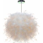 Suspension plume luminaire blanche moderne lustre abat - jour 30cm pour les salons chambres des enfants ...