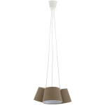 Suspension salon suspension plafonnier textile marron filament dans un set comprenant des ampoules led ...