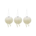 Suspension solaire led lumisky himalaya - �30cm - beige, creme et mariage festif - autonomie 8h