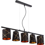 Suspension table � manger dimmable avec t�l�commande suspension led or noir 5 flammes lampe de salle ...