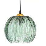 Suspension � texture de feuilles, �clairage d'�lot de cuisine, luminaire globe en verre, �clairage moderne ...