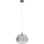 Suspension transparente noire 39534 1xe27 dogato eglo