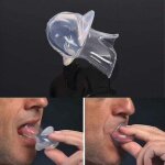 Suxm silicone anti snore tongue retaining device with case stop snoring breathing sleep aid tool2pcs ...