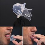 Suxm silicone anti snore tongue retaining device with case stop snoring breathing sleep aid tool2pcs ...