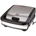 Sw852d - appareil  sandwichs, 700 w, revtement anti - adhsif, noir / acier inoxydable. - tefal