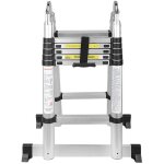 Swanew Échelle télescopique, escabeau, échelle polyvalente, échelle pliante jusqu'à 150 kg, échelle multifonct ... Swanew Échelle télescopique, escabeau, échelle polyvalente, échelle pliante jusqu'à 150 kg, échelle multifonct ...