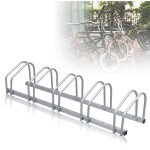 Swanew - r�telier v�los pour 5 v�los, 130x32x26cm, support � v�lo en acier galvanis�, peut �tre fix� ...
