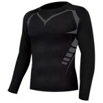 Sweat � manches longues pour homme - respirant et ajust� pour le sport en ext�rieur, noir taille m