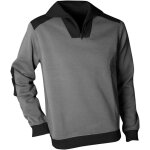 Sweat polaire col camionneur gris / noir - lma - arizona t3xl