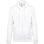 Sweat - shirt zipp capuche kariban blanc l