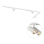 Syst�me d'�clairage sur rail moderne avec 3 spots blancs monophas� - iconic scopio - qazqa