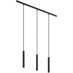 Syst�me d'�clairage sur rail moderne avec 3 suspension noires monophas�es - slimline keno - qazqa