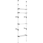 Syst�me de garde - robe t�lescopique avec �tag�res aluminium vidaxl