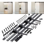 Wiltec - système pour porte coulissante système galandage pour 2 portes rail de 366 cm jusqu'à 150 kg ... Wiltec - système pour porte coulissante système galandage pour 2 portes rail de 366 cm jusqu'à 150 kg ...
