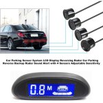 Syst�me de radar de recul pour stationnement de voiture, avec 4 capteurs et �cran lcd num�rique - eosnow ...