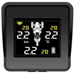 Syst�me de surveillance de la pression des pneus sans fil solaire pour moto, moniteur tpms, �cran lcd, ...