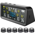 Syst�me de surveillance de la pression des pneus, tpms pour camping - car avec 6 capteurs externes et ...